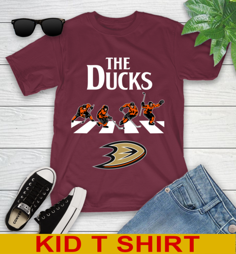NHL Hockey Anaheim Ducks The Beatles Rock Band Shirt Youth T-Shirt 5
