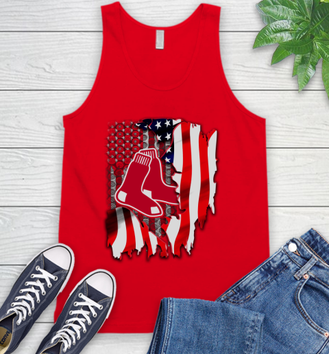 Boston Red Sox MLB Baseball American Flag Tank Top 5