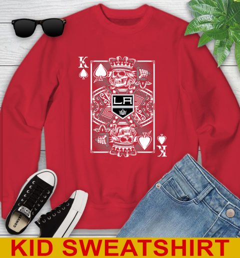Los Angeles Kings NHL Hockey The King Of Spades Death Cards Shirt Youth Sweatshirt 7
