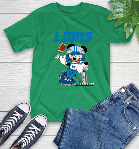 NFL Detroit Lions Mickey Mouse Disney Super Bowl Football T Shirt T-Shirt 19