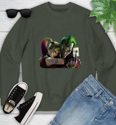 Memphis Grizzlies NBA Basketball Joker Harley Quinn Suicide Squad Youth Sweatshirt 10
