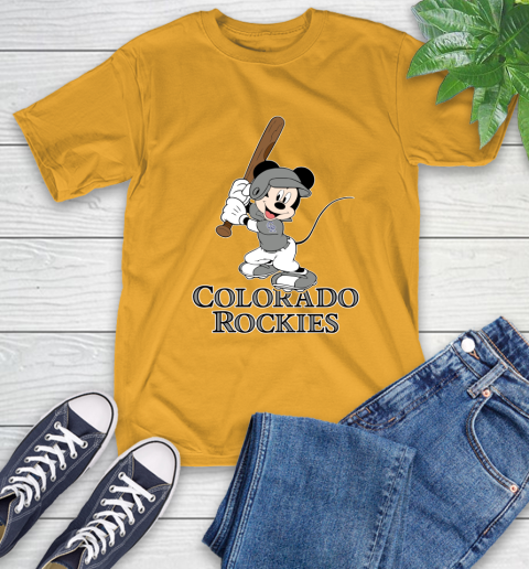 MLB Baseball Colorado Rockies Cheerful Mickey Mouse Shirt T-Shirt 3