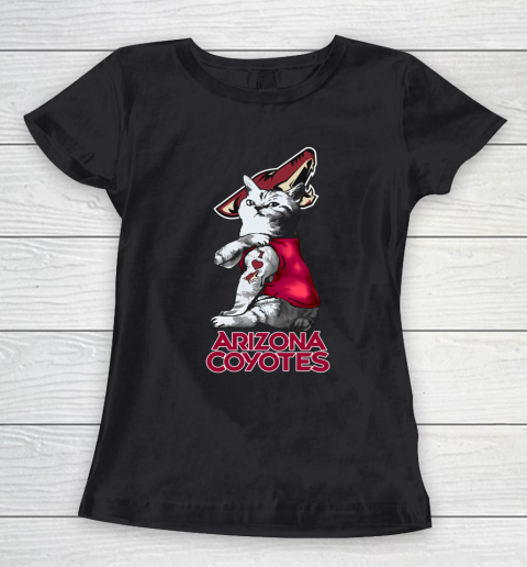 NHL My Cat Loves Arizona Coyotes Hockey Women's T-Shirt