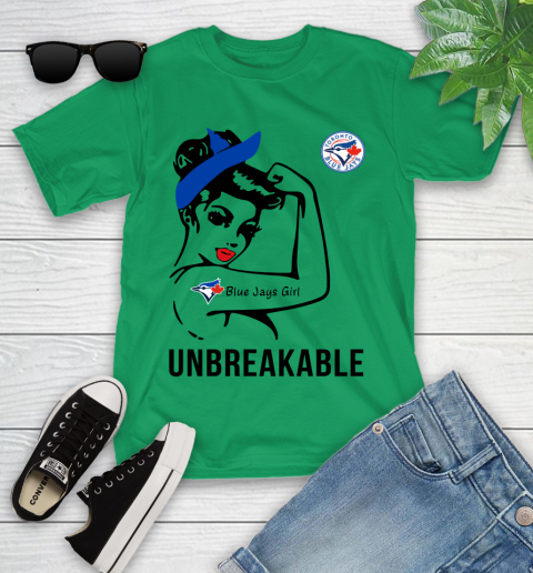 MLB Toronto Blue Jays Girl Unbreakable Baseball Sports Youth T-Shirt 13