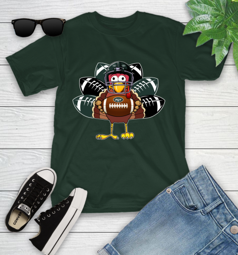 New York Jets Turkey Thanksgiving Day Youth T-Shirt 5