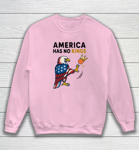 America Has No Kings Eagle Kick Orange Anti Trump Sweatshirt 5
