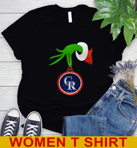Colorado Rockies Grinch Merry Christmas MLB Baseball Women's T-Shirt 2