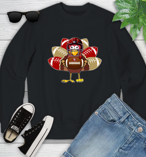 San Francisco 49ers Turkey Thanksgiving Day Youth Sweatshirt 2