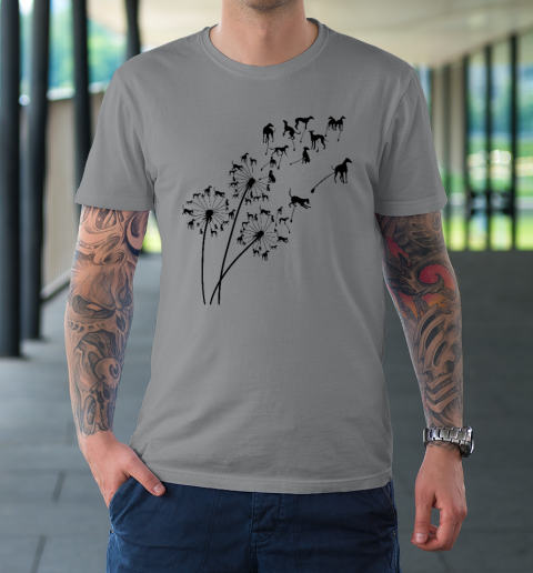 Dandelion Greyhound Flower Floral Greyhound Tree T Shirt Tee For Sports