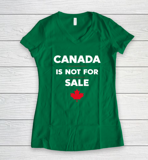 Canada Is Not For Sale Women's V-Neck T-Shirt 3