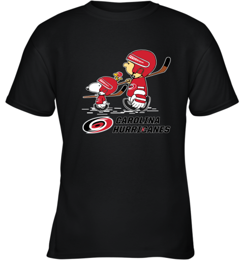 Let's Play Carolina Hurricanes Ice Hockey Snoopy NHL Youth T-Shirt