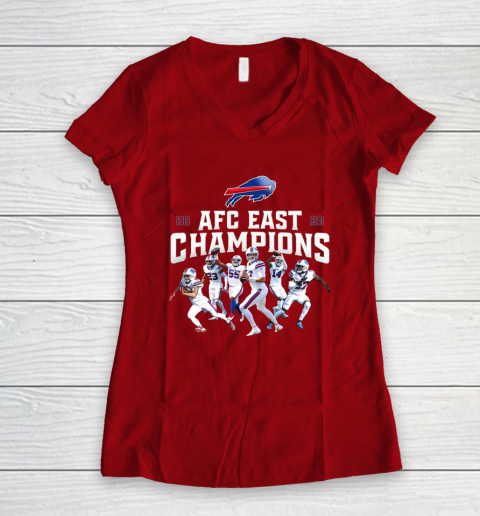 Bills AFC East Champions Women's V-Neck T-Shirt 8