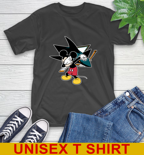 San Jose Sharks NHL Hockey Dabbing Mickey Disney Sports T-Shirt 2