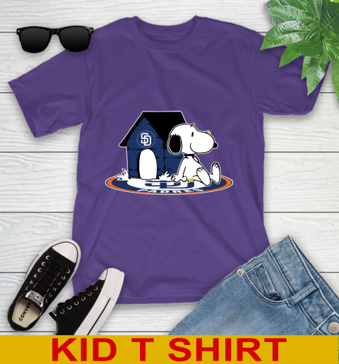 MLB Baseball San Diego Padres Snoopy The Peanuts Movie Shirt Youth T-Shirt 4