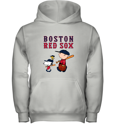 Boston Red Sox Let's Play Baseball Together Snoopy MLB Youth Hoodie
