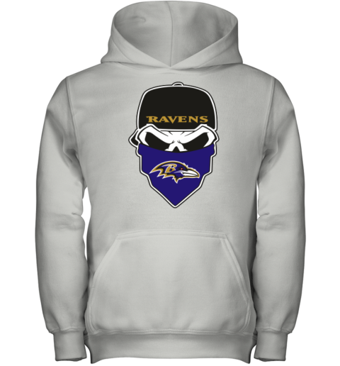 Baltimore Ravens Skull Youth Hoodie