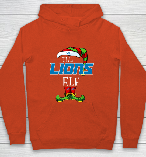 Detroit Lions Christmas ELF Funny NFL Youth Hoodie 3