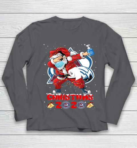 Colorado Avalanche Funny Santa Claus Dabbing Christmas 2020 NHL Youth Long Sleeve 6