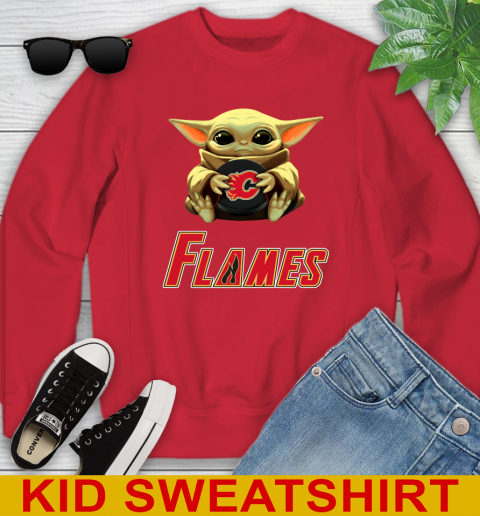 NHL Hockey Calgary Flames Star Wars Baby Yoda Shirt 120