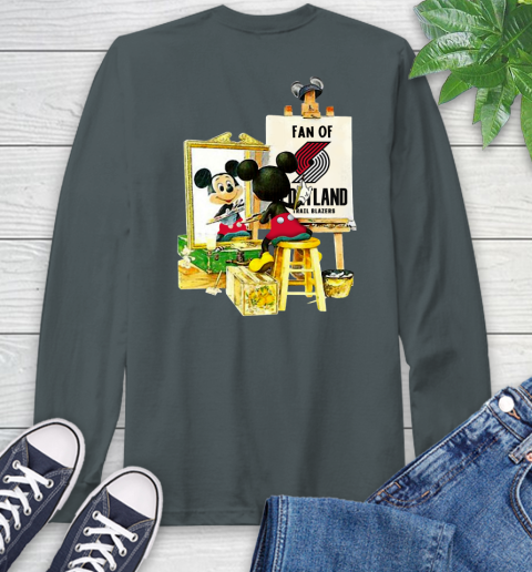 NBA Basketball Portland Trail Blazers Mickey Drawing Shirt 60