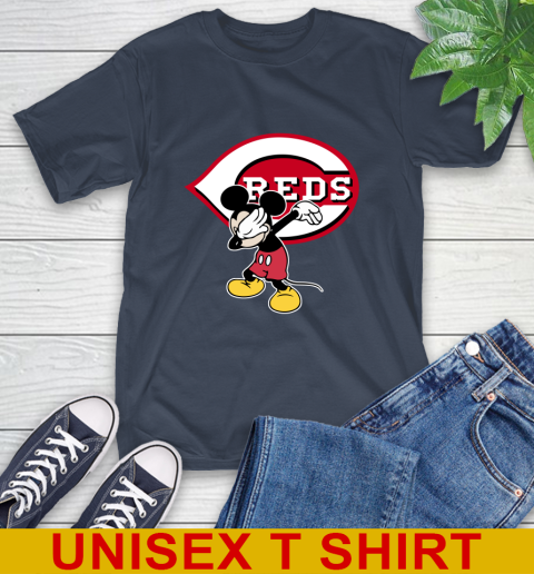 Cincinnati Reds MLB Baseball Dabbing Mickey Disney Sports T-Shirt 4