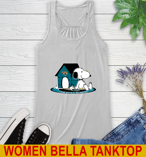 NFL Football Jacksonville Jaguars Snoopy The Peanuts Movie Shirt Racerback Tank
