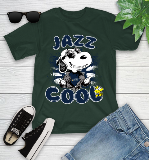 NBA Basketball Utah Jazz Cool Snoopy Shirt Youth T-Shirt 4