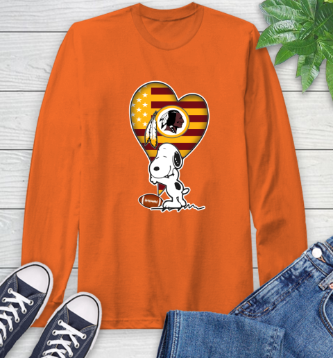 Washington Redskins NFL Football The Peanuts Movie Adorable Snoopy Long Sleeve T-Shirt 5