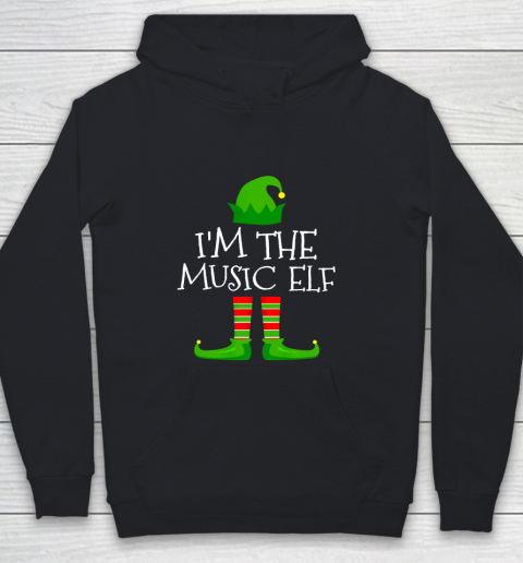 I m the Music Elf Family Matching Christmas Pajama Gifts Youth Hoodie