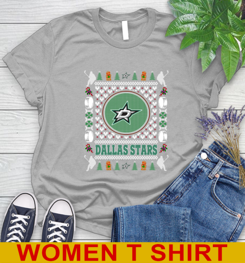 Dallas Stars Merry Christmas NHL Hockey Loyal Fan Women's T-Shirt 5