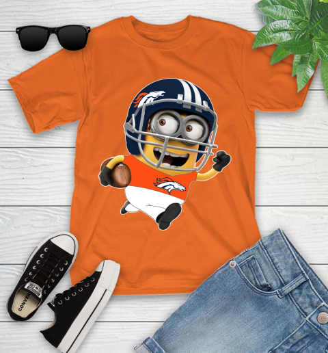NFL Denver Broncos Minions Disney Football Sports Youth T-Shirt 7