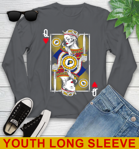 NBA Basketball Indiana Pacers The Queen Of Hearts Card Shirt Youth Long Sleeve 9