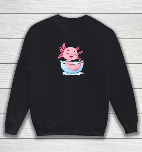 Cute Pink Axolotl on Aquarium for Axolotl Lovers Sweatshirt