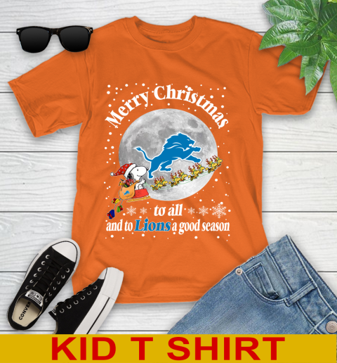 Detroit Lions Merry Christmas To All And To Lions A Good Season NFL Football Sports Youth T-Shirt 8