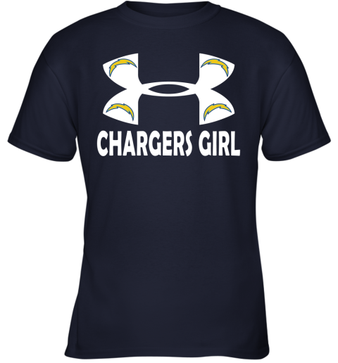 NFL Los Angeles Chargers Girl Under Armour Football Sports Ku8oZnmS4yG youth t shirt 26 95 151514 front navy