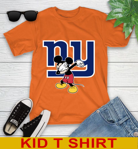 New York Giants NFL Football Dabbing Mickey Disney Sports Youth T-Shirt 7