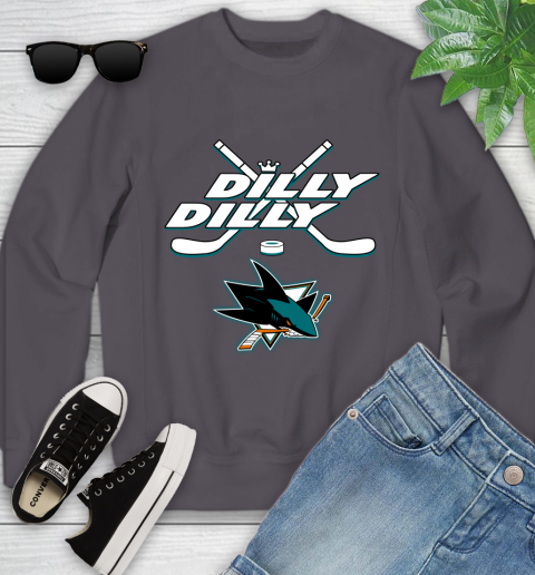 NHL San Jose Sharks Dilly Dilly Hockey Sports Youth Sweatshirt 6