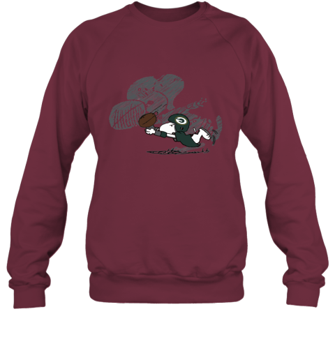 Green Bay Packers Snoopy Plays The Football Game Sweatshirt