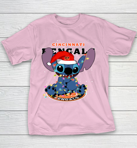 Cincinnati Bengals NFL Football noel stitch Christmas Youth T-Shirt 5