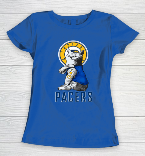 NBA Basketball My Cat Loves Indiana Pacers Women's T-Shirt 8