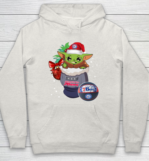 Philadelphia 76ers Christmas Baby Yoda Star Wars Funny Happy NBA Hoodie 12