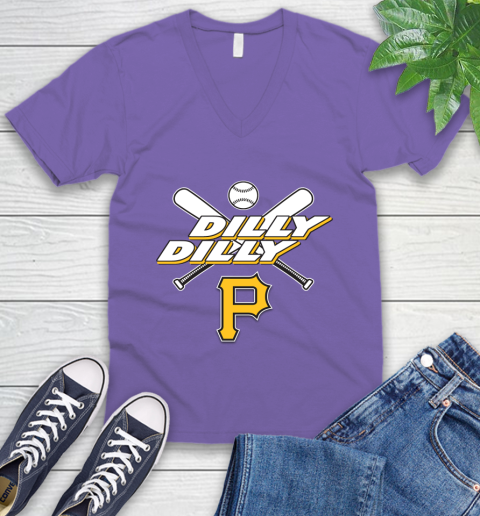 MLB Pittsburgh Pirates Dilly Dilly Baseball Sports V-Neck T-Shirt 10