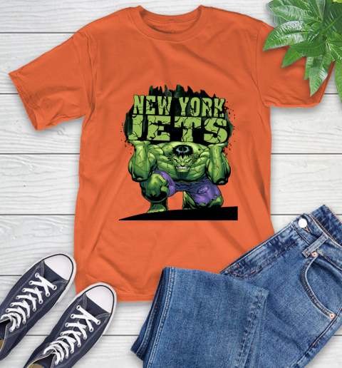 New York Jets NFL Football Incredible Hulk Marvel Avengers Sports T-Shirt 5