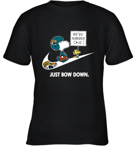 Jacksonville Jaguars Are Number One – Just Bow Down Snoopy Youth T-Shirt