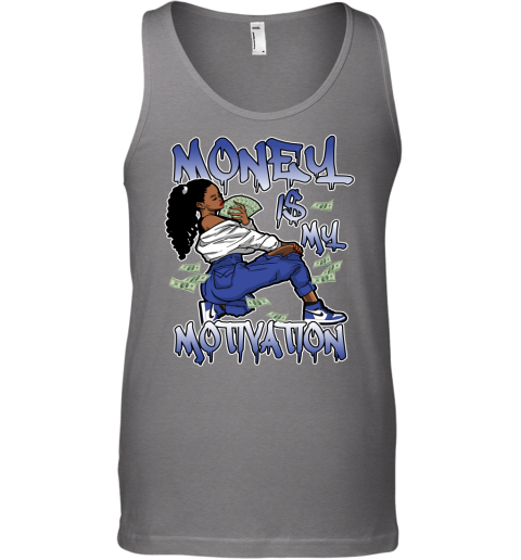 Jordan 1 Game Royal Matching Sneaker Tshirt For Woman For Girl Money Is My Motivation White Jordan Shirt