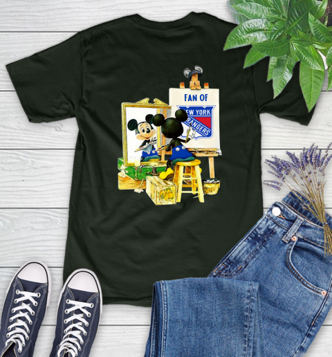 NHL Hockey New York Rangers Mickey Drawing Shirt 86