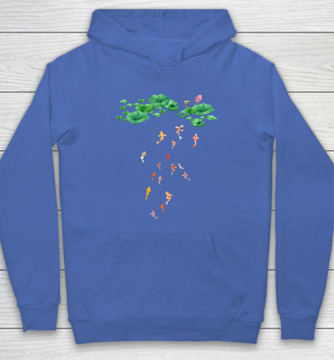 Watercolor Japanese Koi Fish Goldfish Lily Pad Lotus Leaf Shirt Hoodie 5