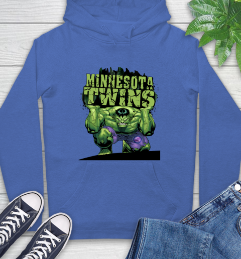 Minnesota Twins MLB Baseball Incredible Hulk Marvel Avengers Sports Hoodie 9