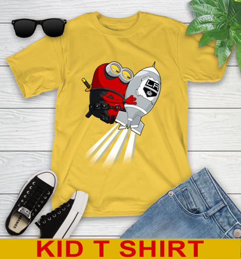 NHL Hockey Los Angeles Kings Deadpool Minion Marvel Shirt Youth T-Shirt 9