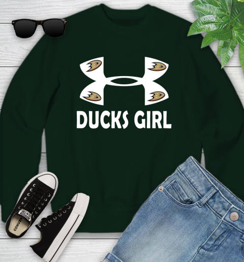 NHL Anaheim Ducks Girl Under Armour Hockey Sports Youth Sweatshirt 9
